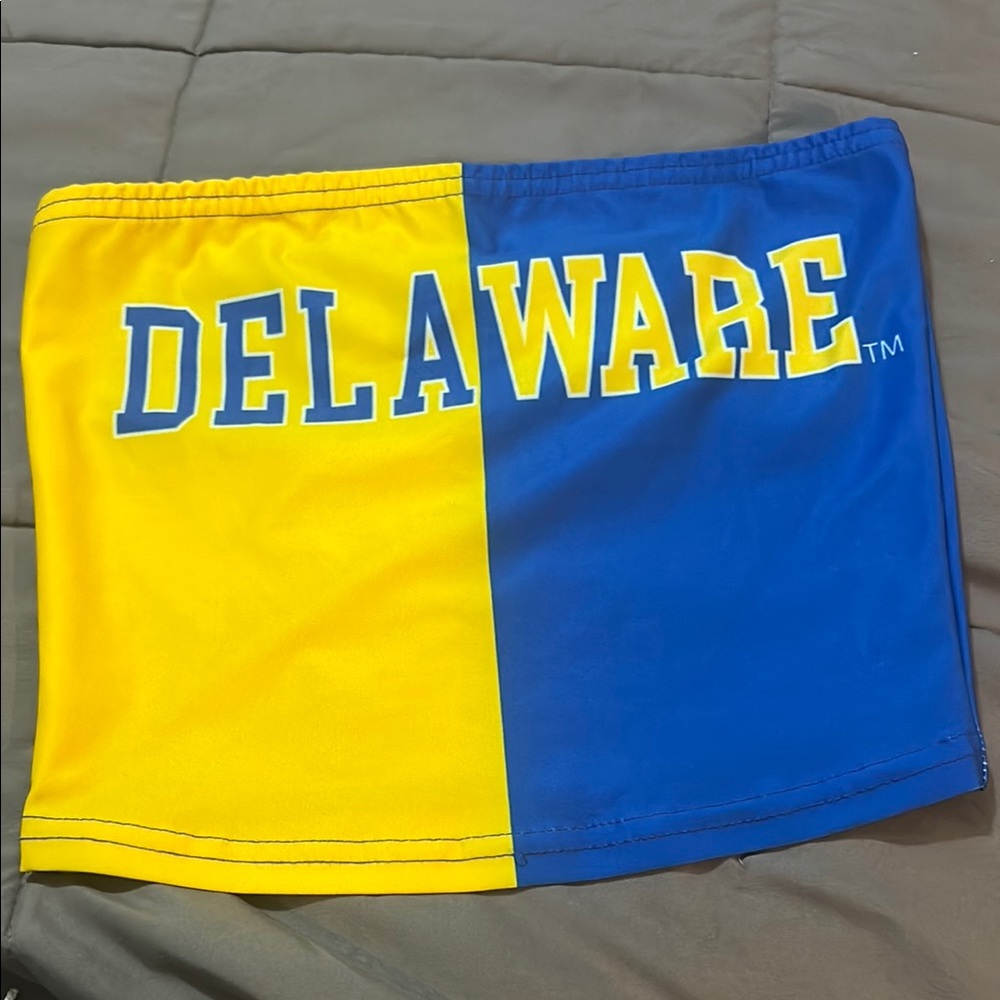 Delaware Yellow and Blue Tube Top